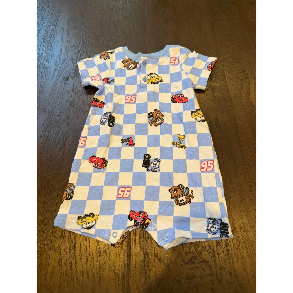 Disney Cars Lightning McQueen Baby Boys Coverall Romper 12 Months